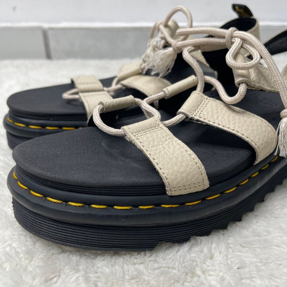 Dr. Martens Women's White Black Nartilla Platform Sandals Shoes Size 11 - Picture 4 of 9